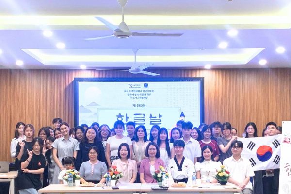 Học viện King Sejong Hà Nội 2 tổ chức Ngày chữ Hàn Hangeulnal 2026: Lan tỏa vẻ đẹp ngôn ngữ và văn hóa Hàn Quốc